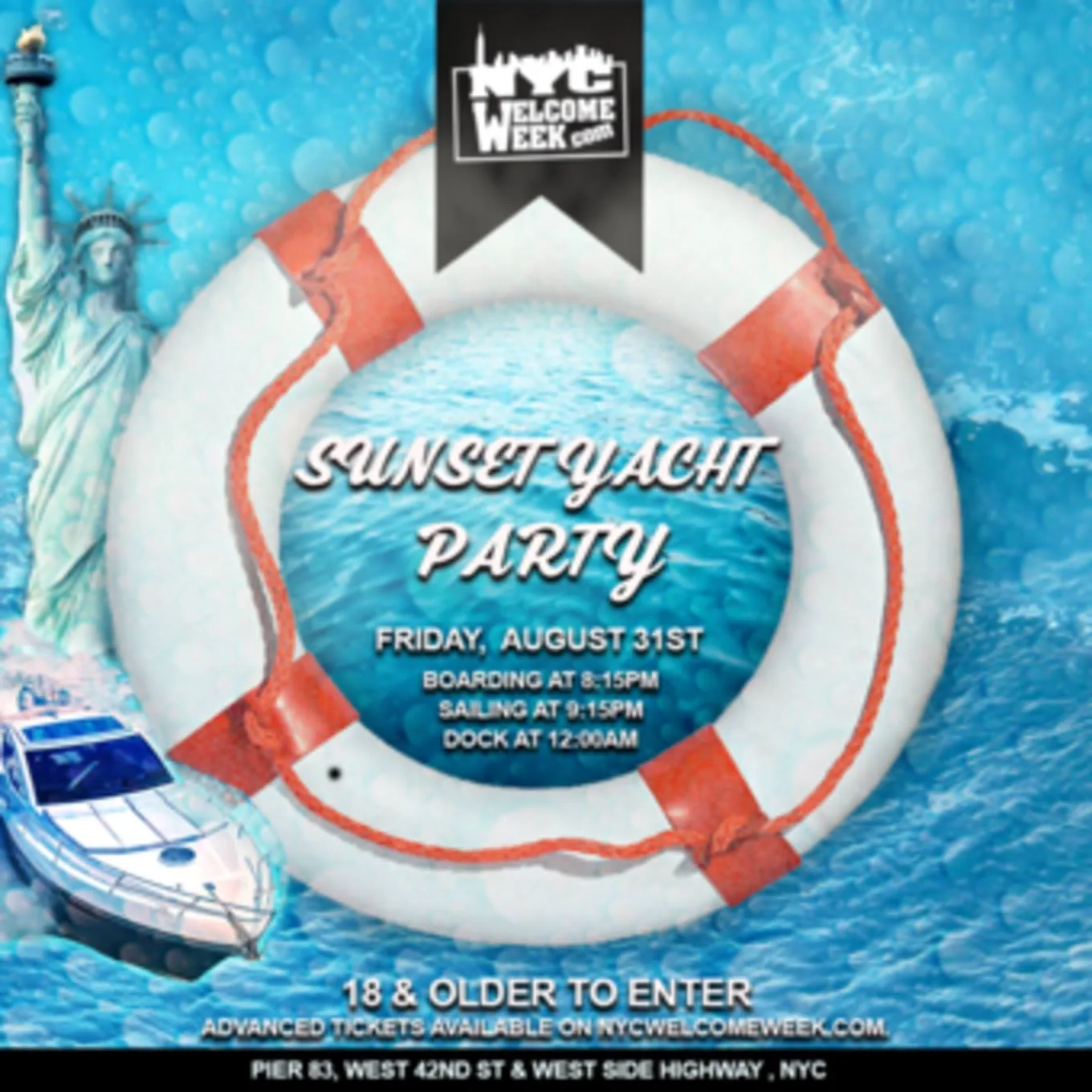 House On The Hudson: Sunset Yacht Party (18+ Event)