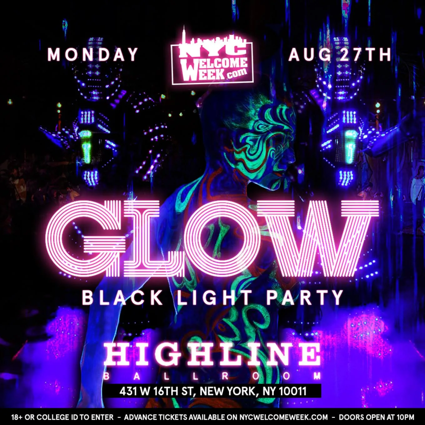 Glow Black Light Party (18+ Event)